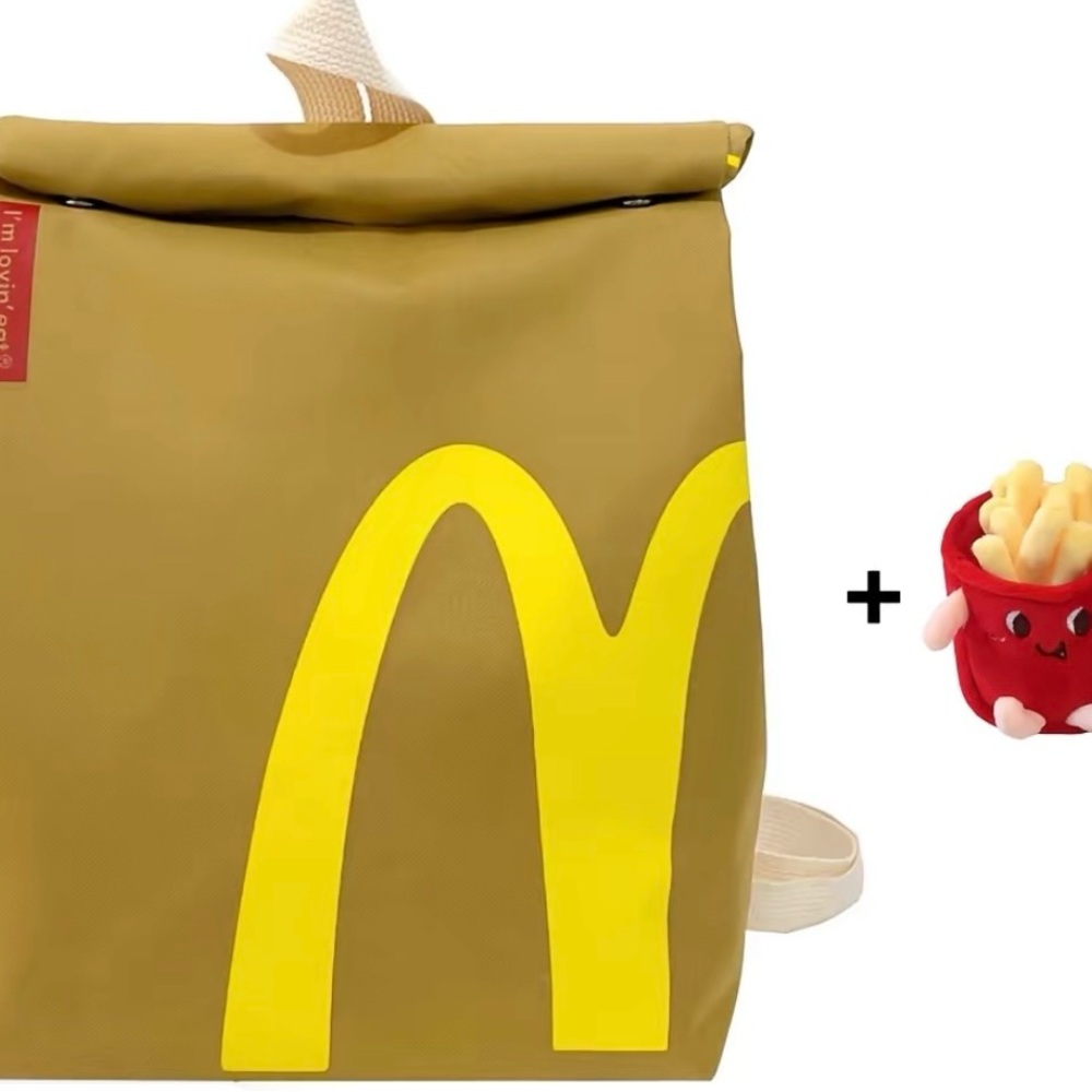 NEW McDonald's Funny Backpack with Fries Plush Keychain. - Picture 4 of 8